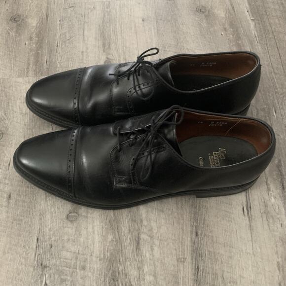 ALLEN EDMONDS Clifton Black Leather Cap Toe Oxfords Mens Size US 14 D Nice! main image 8